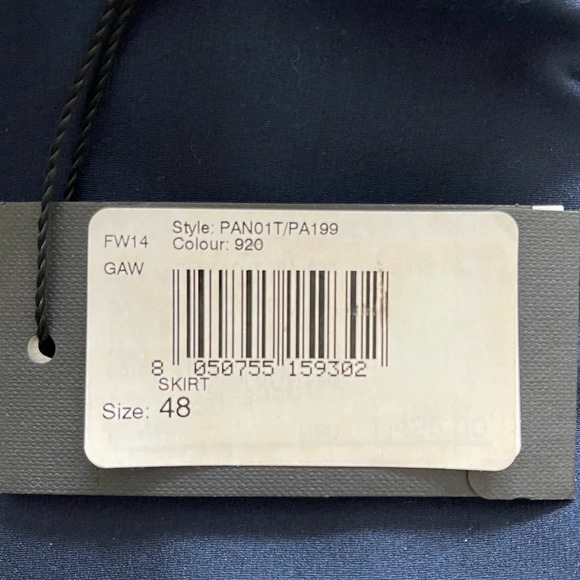 GIORGIO ARMANI SILK BLEND MIDI SKIRT IN NAVY BLUE LUXURY old money - Picture 8 of 12